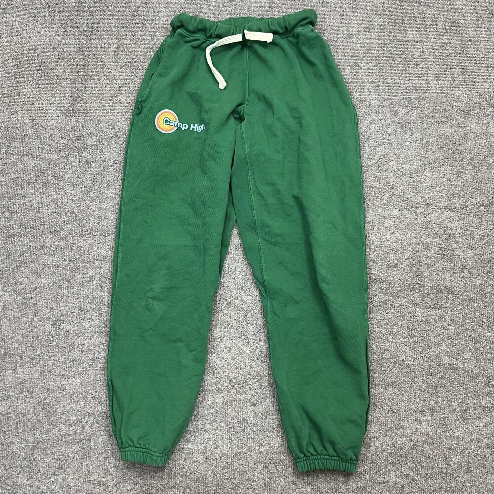Camp High Collective Sweatpants Mens Small Green Joggers 100% Cotton USA